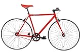 FabricBike Original Herren-Fahrrad, Rot und Weiß, mittelgroß