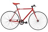 FabricBike Original Herren-Fahrrad, Rot und Weiß, mittelgroß